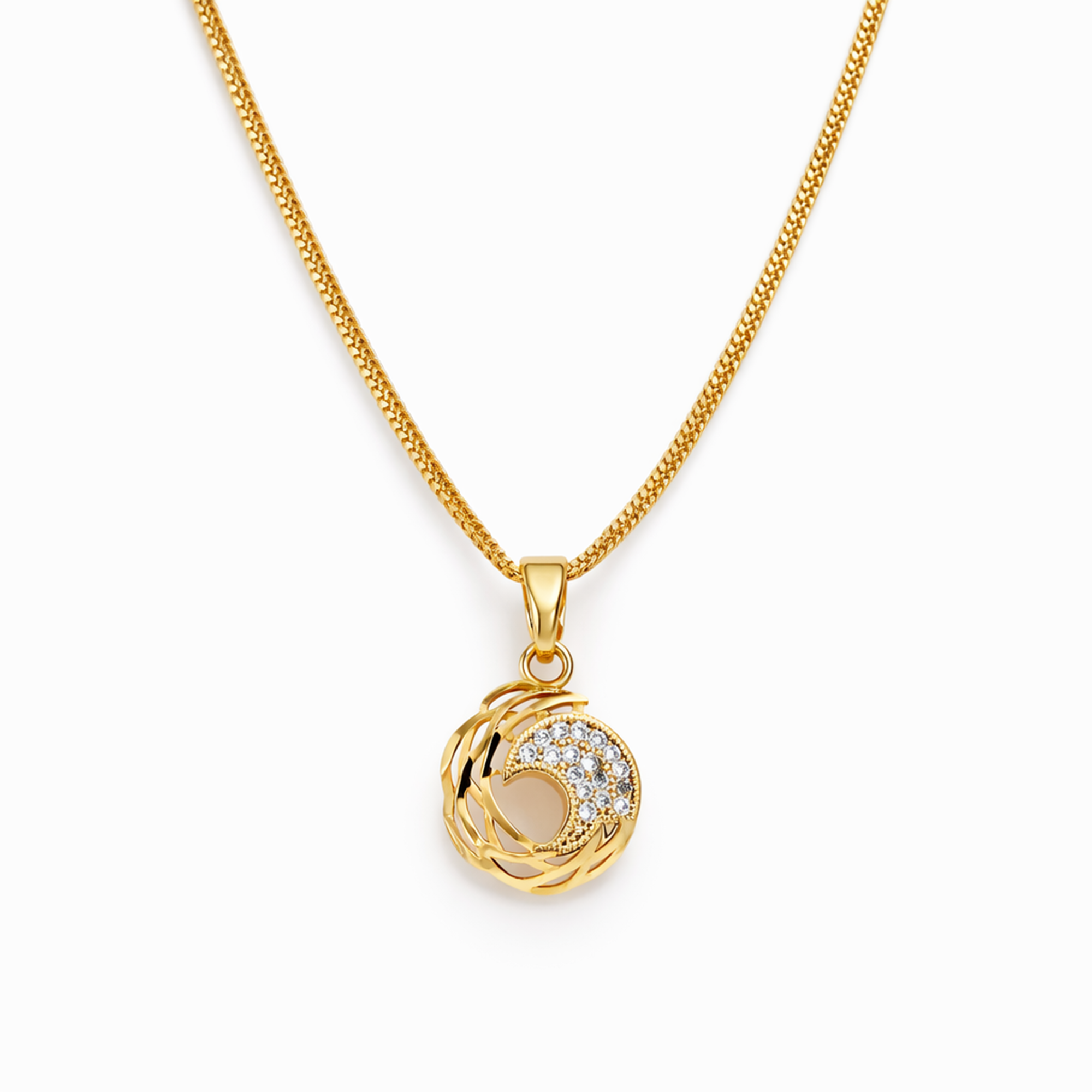 Aurizaa Cyra - 18K Gold Plated Designer Pendant Chain