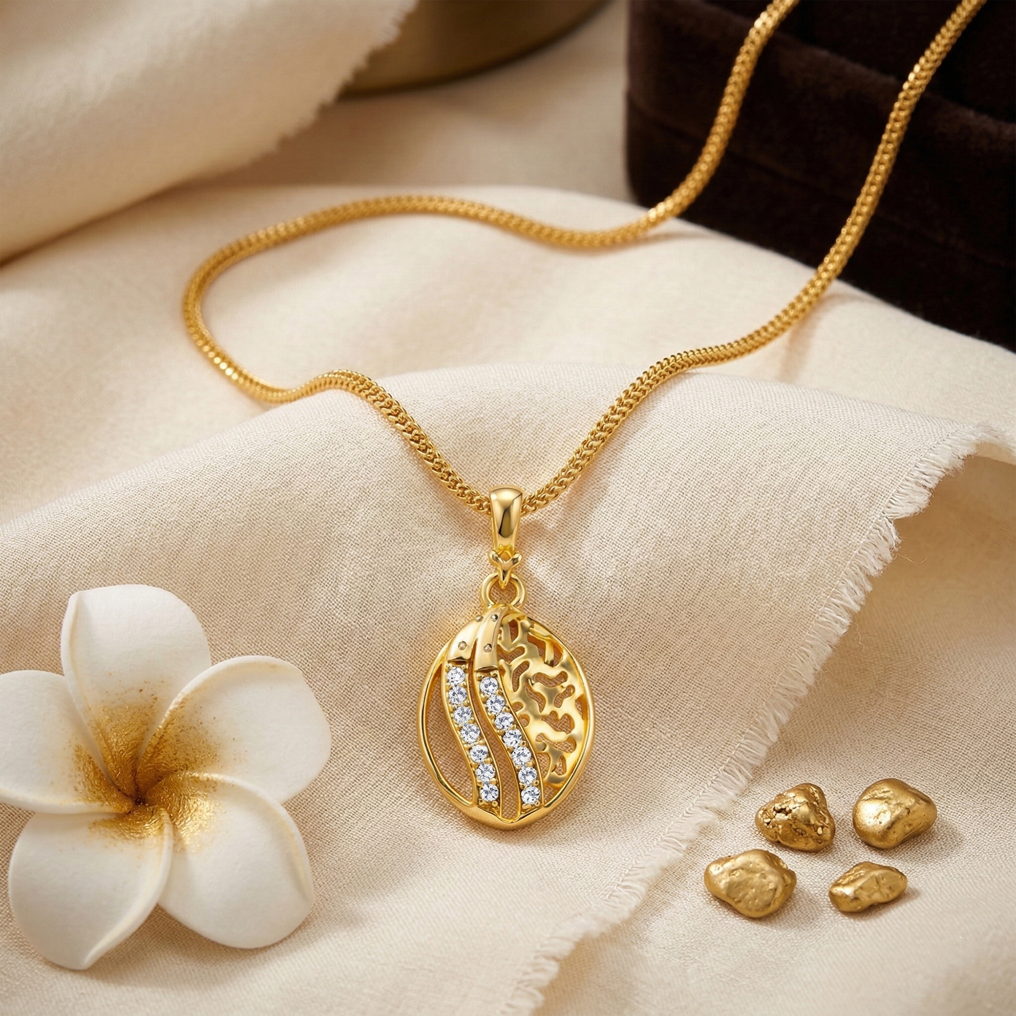 Aurizaa Elara - 18k Gold Plated Pendant Necklace