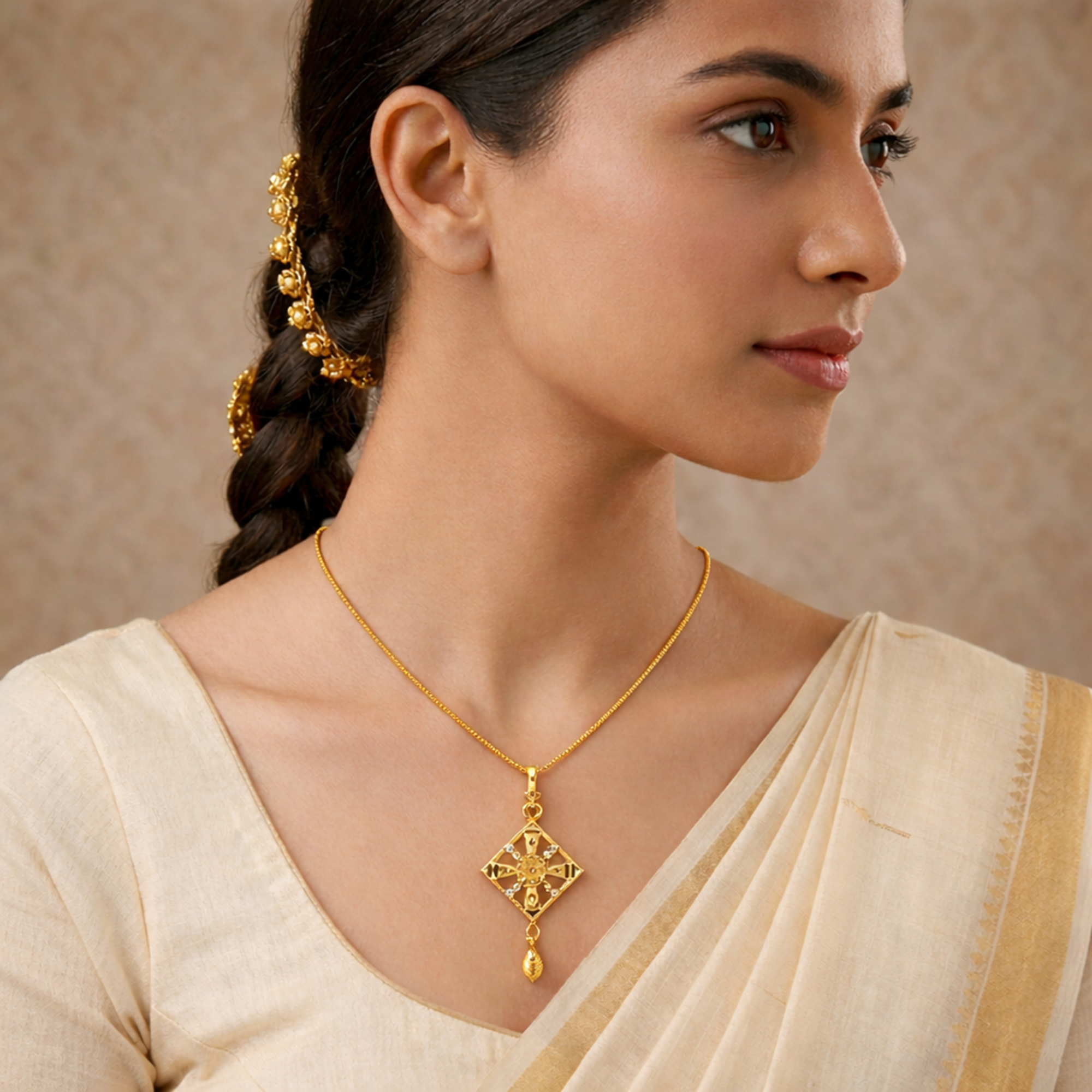 Aurizaa Vira - 18k Gold Plated Pendant Necklace